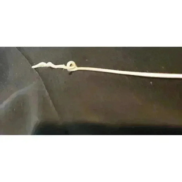 Vintage Black Blazer Jacket White Piping Details Open Front Sz 12 Jones NY - Picture 4 of 8